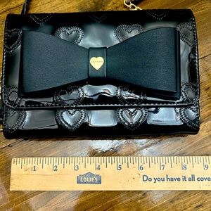 Betsy Johnson Black Bow Purse